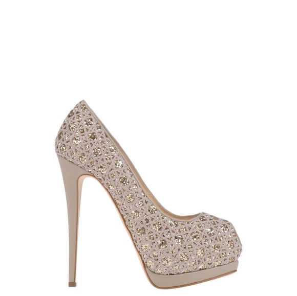 Giuseppe Zanotti Neutral and Glitter Sharon Pump - Picture 2 of 4
